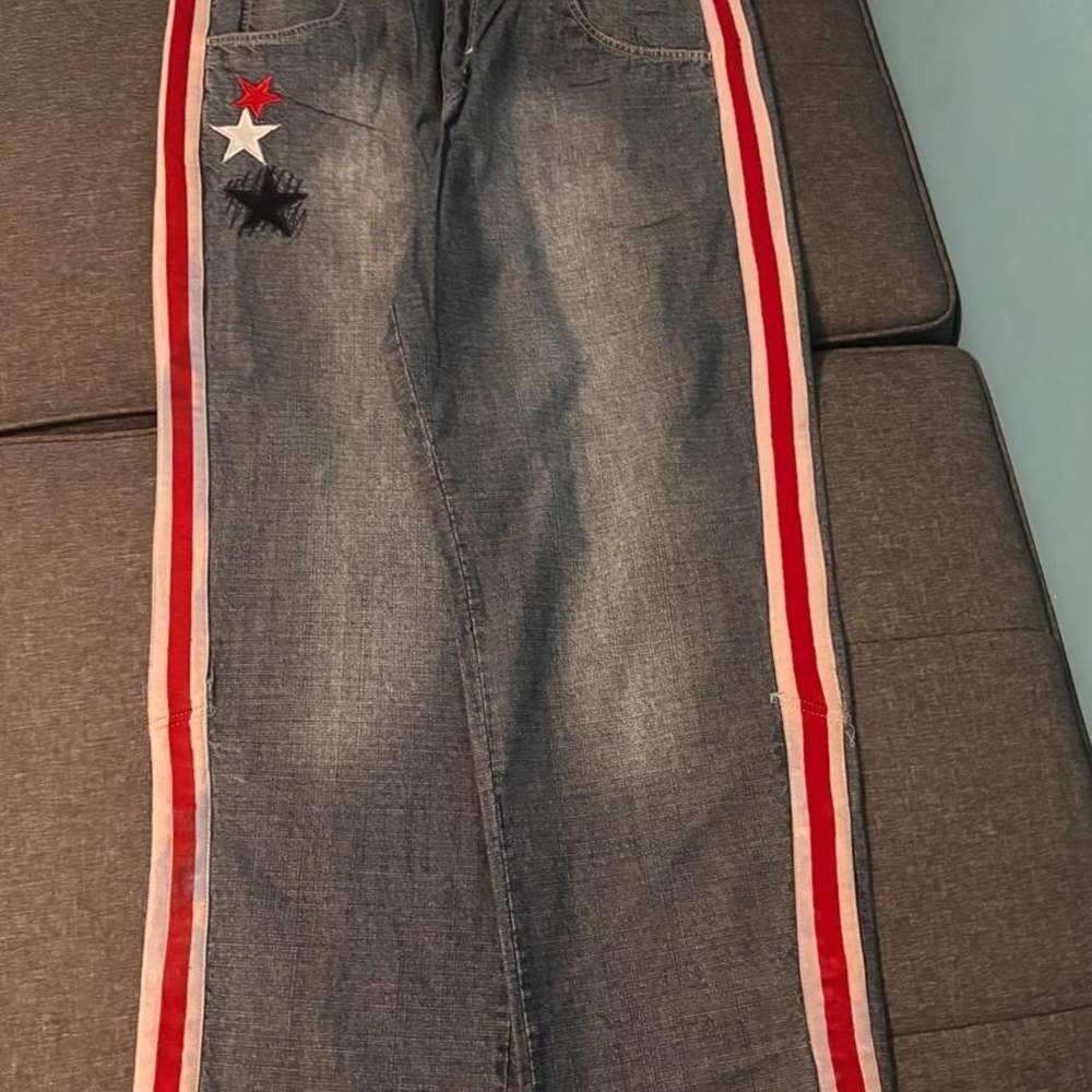 Y2K baggy platinum fubu jeans 40x32